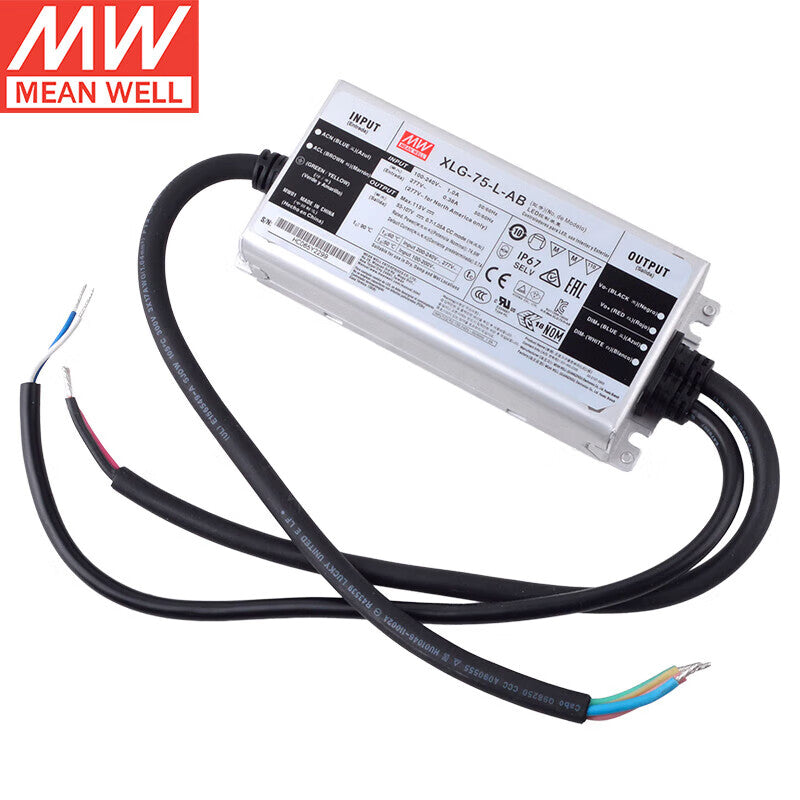 MEAN WELL XLG Series 20W-320W CV Power Mode LED Drivers with IP67 for Outdoor Lighting