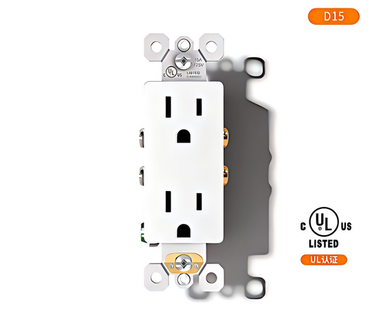 UL-approved American standard duplex outlets 125V 15A, 20A American-style six-hole grounded socket