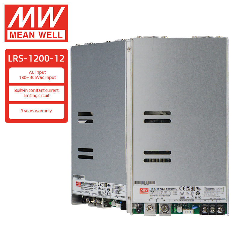 Fuente de alimentación conmutada Meanwell LRS Power 3.3v 5v 12v 24v 36v 48v DC 1A 3A 5A 6A 10A 15A 20A 30A 40A 50A