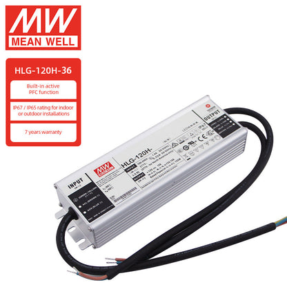 MEANWELL Serie HLG 40W-600W 36V 48V 54V 12V 24V Controlador LED IP67 40w 60w 80w 100w 120w 150w 240w 320w 480w 600w