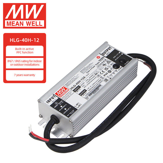 MEANWELL  HLG-Series 40W-600W 36V 48V 54V 12V 24V IP67 LED Driver 40w 60w 80w 100w 120w 150w 240w 320w 480w 600w