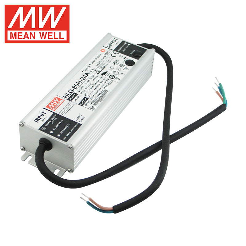 MEANWELL Serie HLG 40W-600W 36V 48V 54V 12V 24V Controlador LED IP67 40w 60w 80w 100w 120w 150w 240w 320w 480w 600w