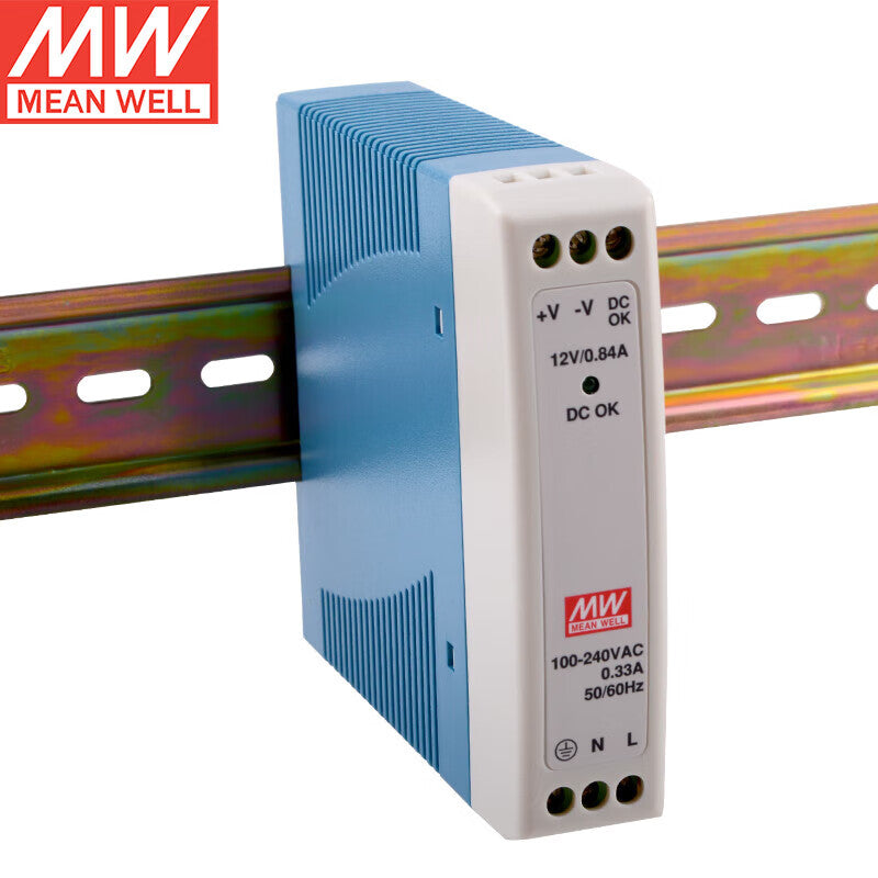 Alimentation sur rail DIN MEAN WELL série MDR de 10 W à 100 W avec faible consommation à vide <0,75 W pour l'automatisation des bâtiments et la maison intelligente