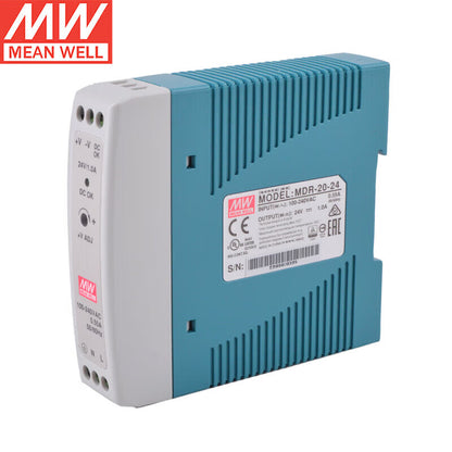 Alimentation sur rail DIN MEAN WELL série MDR de 10 W à 100 W avec faible consommation à vide <0,75 W pour l'automatisation des bâtiments et la maison intelligente