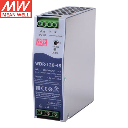 Alimentation à découpage industrielle Meanwell WDR-60/120/240/480-12/24/48 12V 24V 48V 40A 20A 10A 5A à montage sur rail DIN, très vendue