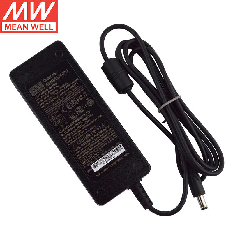 Série MEAN WELL GSM40A / GSM60A / GSM90A / GSM120A / GSM160A / GSM220A Adaptateurs d'alimentation médicaux de bureau Classe I de 40 W à 220 W, Niveau VI