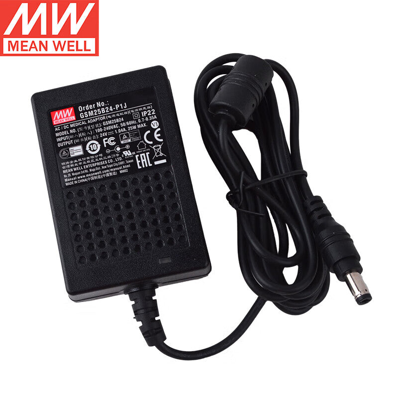 Séries MEAN WELL GSM40B / GSM60B / GSM90B / GSM120B / GSM160B / GSM220B Alimentations médicales de bureau 12V 24V 40W-220W, Classe II, Niveau VI