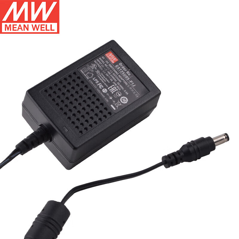 Fuentes de alimentación ITE de montaje en pared de 18W-60W de las series MEAN WELL GST18U / GST25U / GST36U, Nivel VI, enchufe de EE. UU.