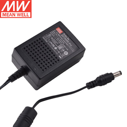 Fuentes de alimentación ITE de montaje en pared de 18W-60W de las series MEAN WELL GST18U / GST25U / GST36U, Nivel VI, enchufe de EE. UU.