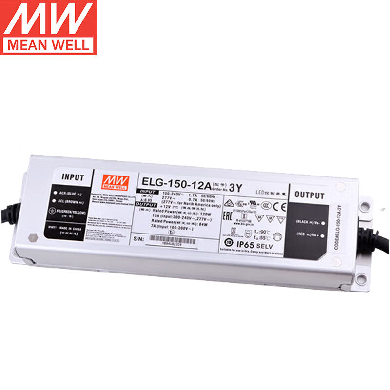 MEAN WELL Serie ELG-150 Controlador LED de 150W de voltaje y corriente constantes con IP67/IP65