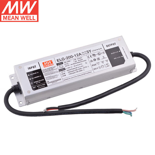 MEAN WELL ELG-200 Series 200W Constant Voltage + Constant Current LED Driver with IP67/IP65
