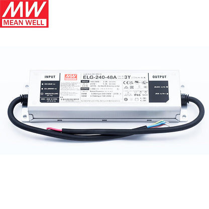 MEAN WELL ELG-75 / ELG-200 / ELG-240 / ELG-300 Series 75W-300W Constant Voltage + Constant Current LED Drivers with IP67/IP65