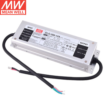 MEAN WELL ELG-75 / ELG-200 / ELG-240 / ELG-300 Series 75W-300W Constant Voltage + Constant Current LED Drivers with IP67/IP65