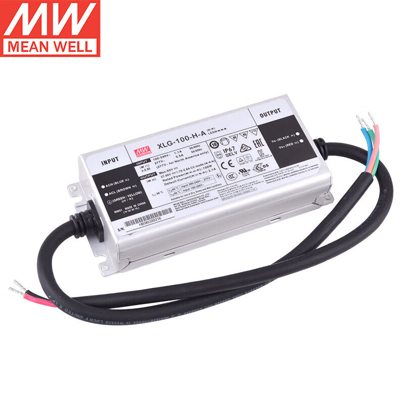 MEAN WELL XLG Series 20W-320W CV Power Mode LED Drivers with IP67 for Outdoor Lighting