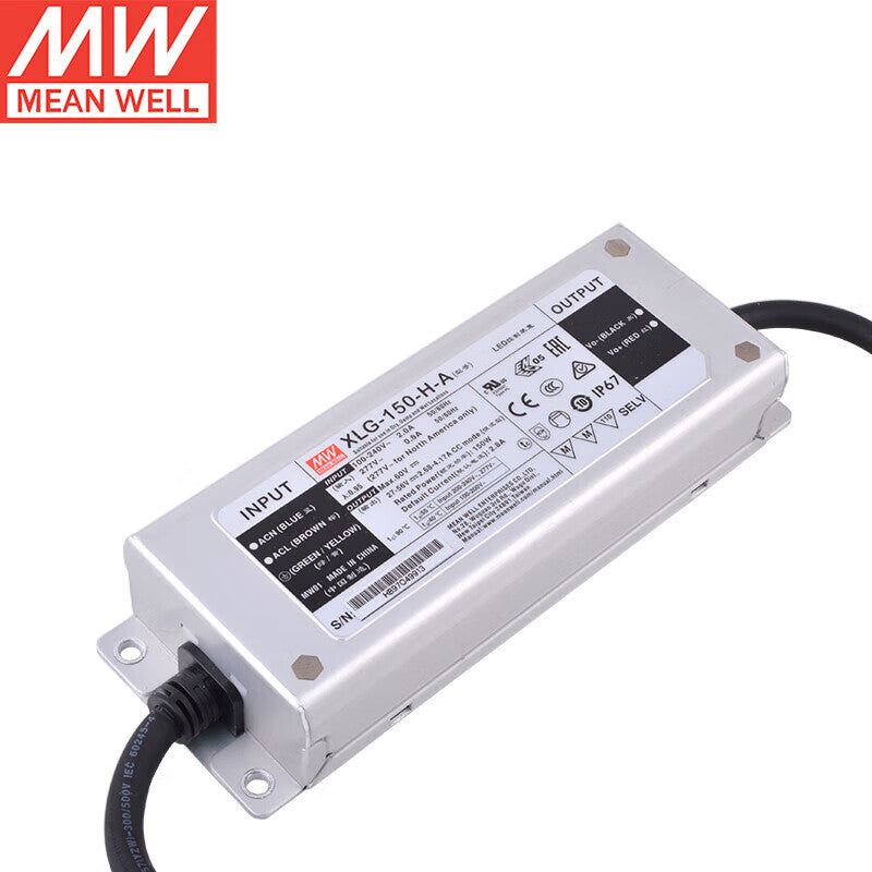 MEAN WELL XLG Series 20W-320W CV Power Mode LED Drivers with IP67 for Outdoor Lighting