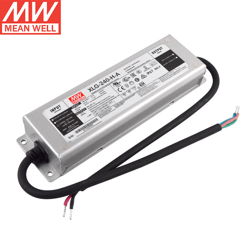 MEAN WELL XLG Series 20W-320W CV Power Mode LED Drivers with IP67 for Outdoor Lighting