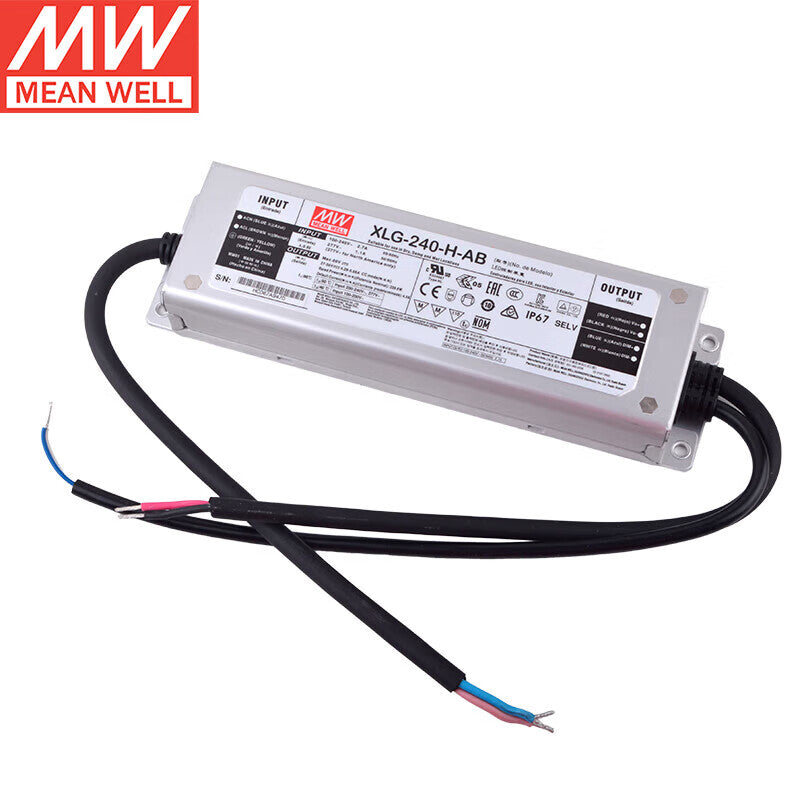 MEAN WELL XLG Series 20W-320W CV Power Mode LED Drivers with IP67 for Outdoor Lighting
