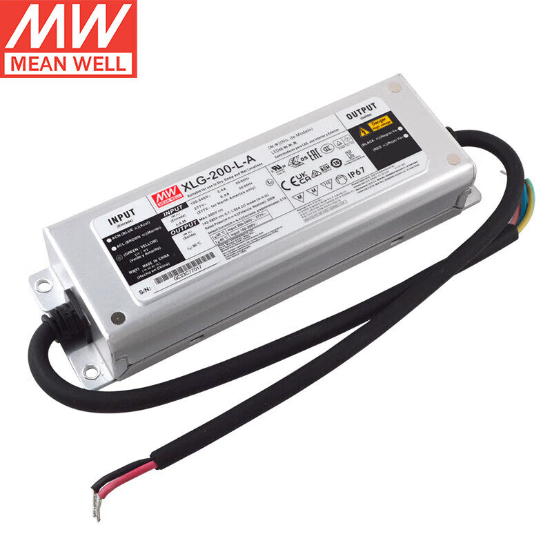 MEAN WELL XLG Series 20W-320W CV Power Mode LED Drivers with IP67 for Outdoor Lighting