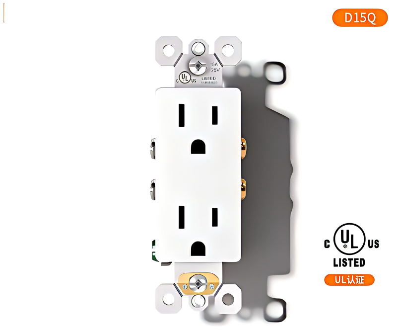 UL-approved American standard duplex outlets 125V 15A, 20A American-style six-hole grounded socket