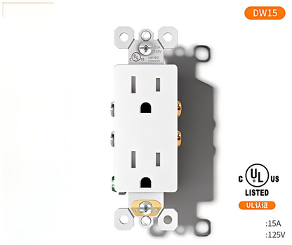 UL-approved American standard duplex outlets 125V 15A, 20A American-style six-hole grounded socket
