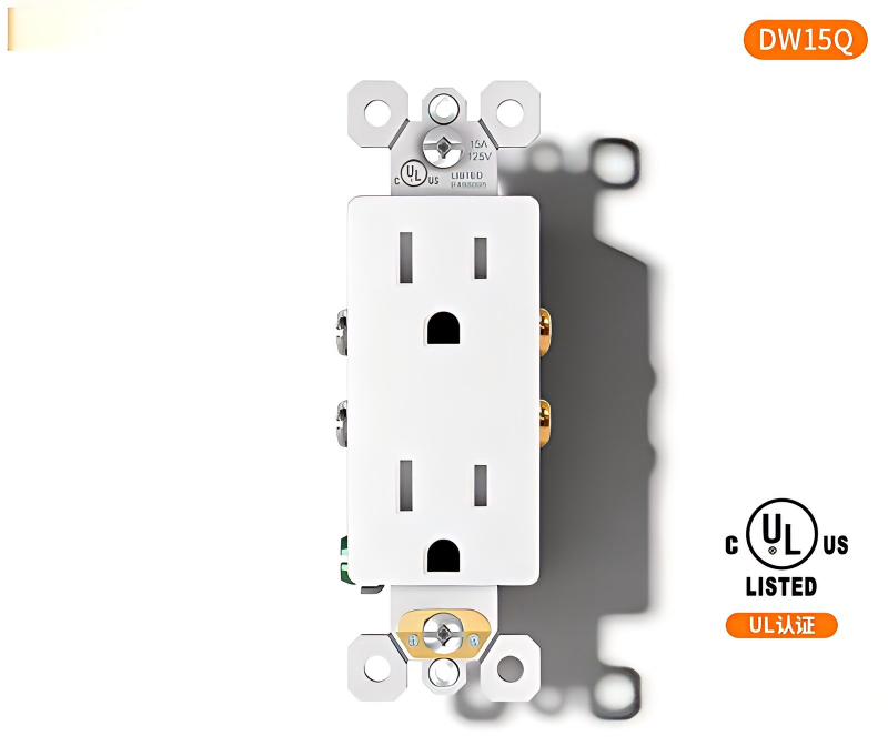 UL-approved American standard duplex outlets 125V 15A, 20A American-style six-hole grounded socket