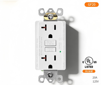 UL-approved American standard duplex outlets 125V 15A, 20A American-style six-hole grounded socket