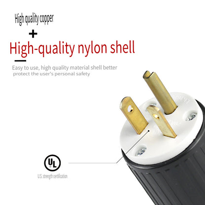 Straight Blade Plug Cord Connector _001