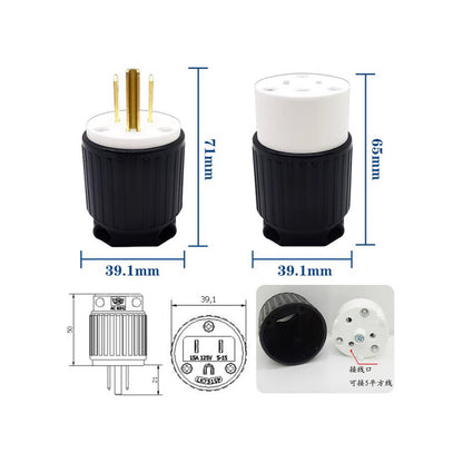 Straight Blade Plug Cord Connector