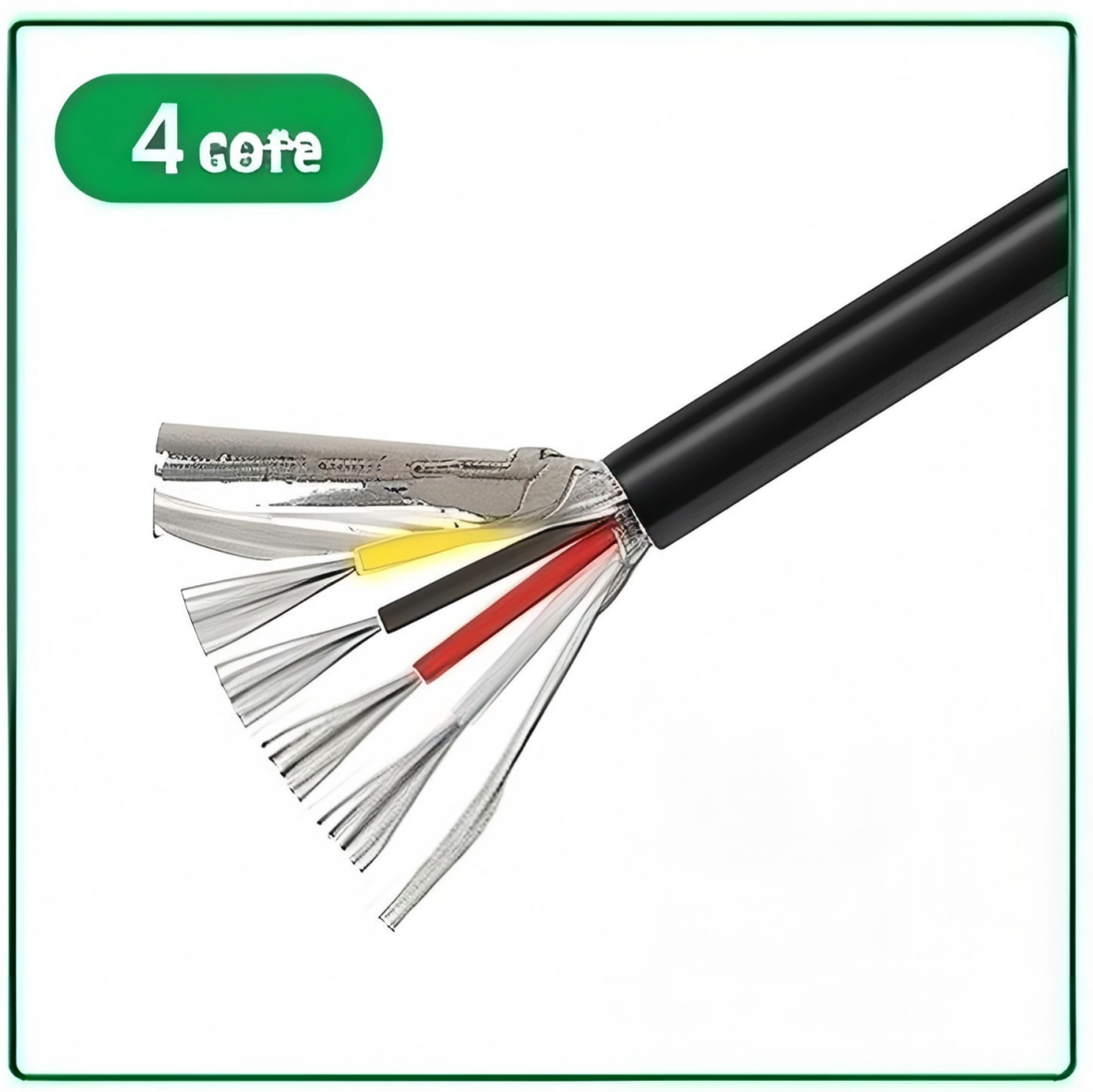 Câble double blindage UL2464 2-8 conducteurs, longueur 1 m, 30 AWG, 28 AWG, 26 AWG, 24 AWG, 22 AWG, 20 AWG, 18 AWG, 16 AWG, 14 AWG, 12 AWG, double blindage en feuille d'aluminium tressée et double torsion