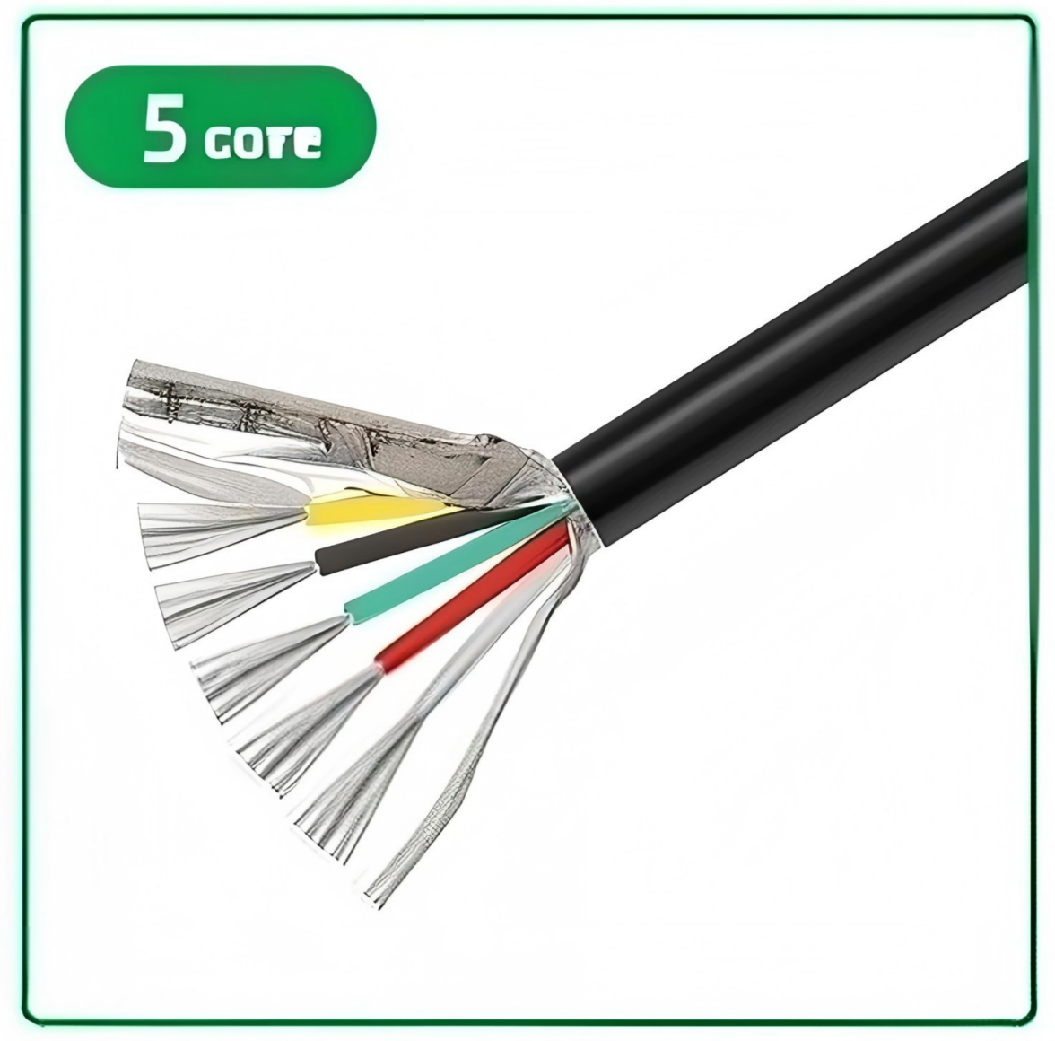 Câble double blindage UL2464 2-8 conducteurs, longueur 1 m, 30 AWG, 28 AWG, 26 AWG, 24 AWG, 22 AWG, 20 AWG, 18 AWG, 16 AWG, 14 AWG, 12 AWG, double blindage en feuille d'aluminium tressée et double torsion