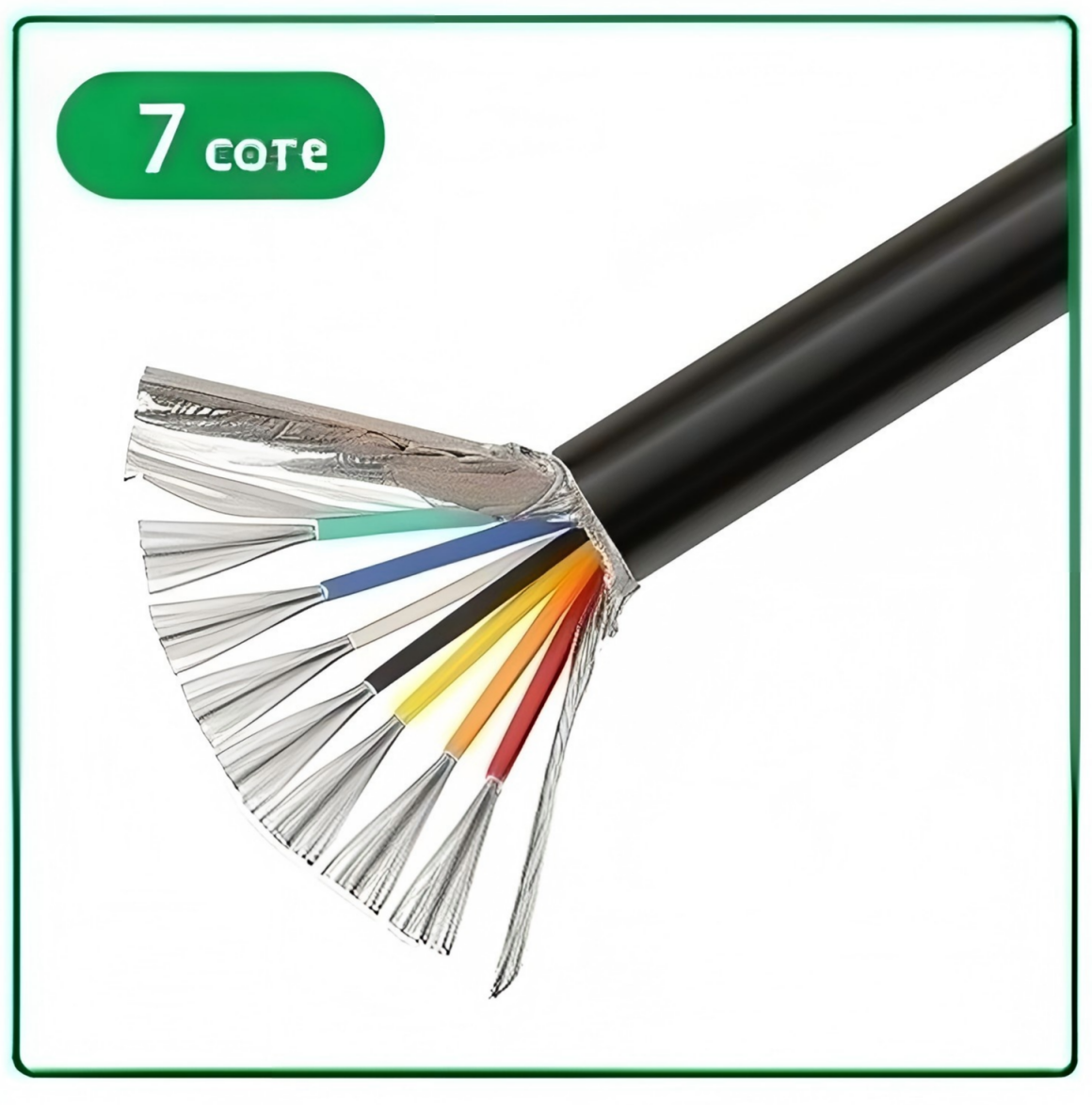 Câble double blindage UL2464 2-8 conducteurs, longueur 1 m, 30 AWG, 28 AWG, 26 AWG, 24 AWG, 22 AWG, 20 AWG, 18 AWG, 16 AWG, 14 AWG, 12 AWG, double blindage en feuille d'aluminium tressée et double torsion
