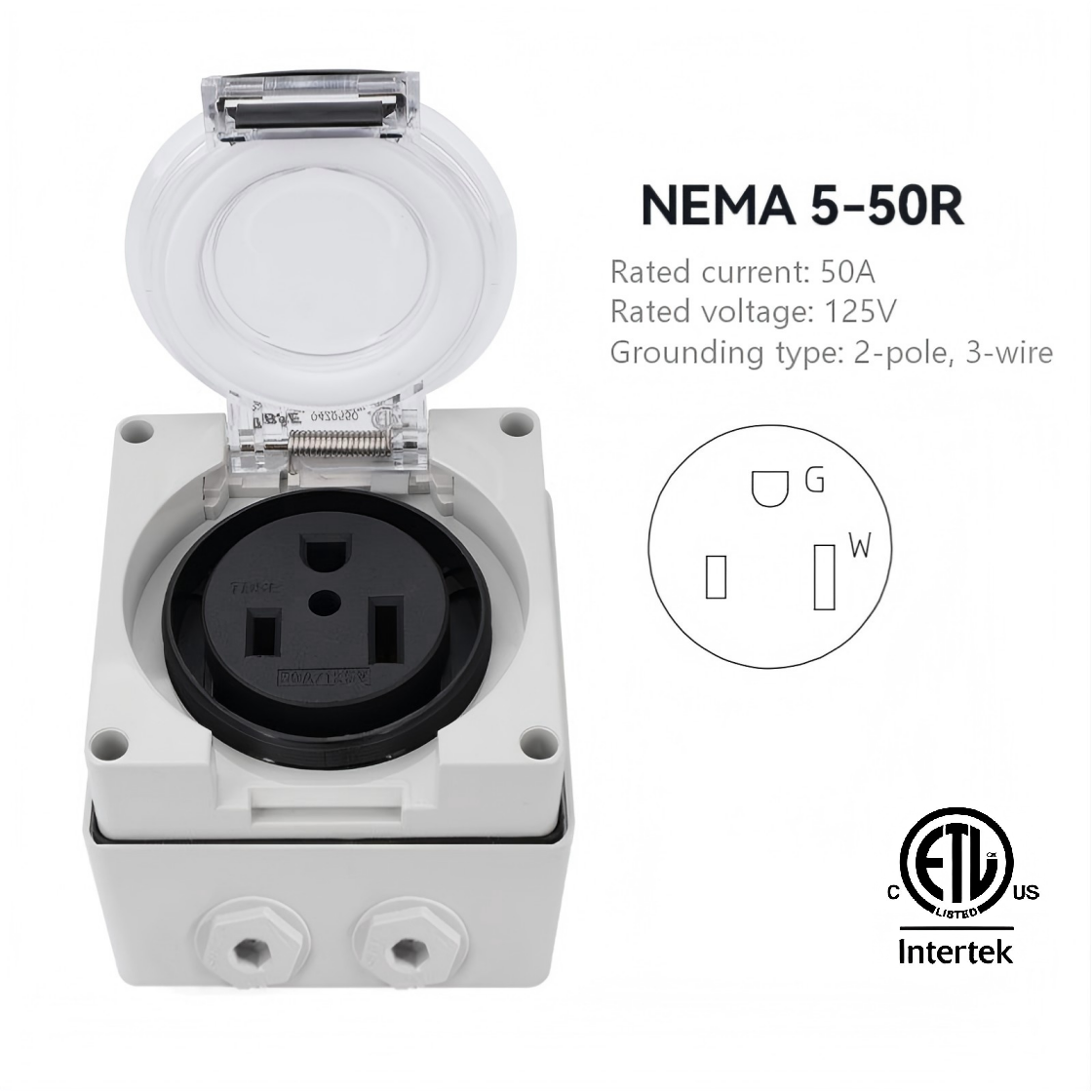 ETL listed IP66 Weatherproof Outdoor 250V,125V,30V,50V American Standard Wall Switch Socket & Plug