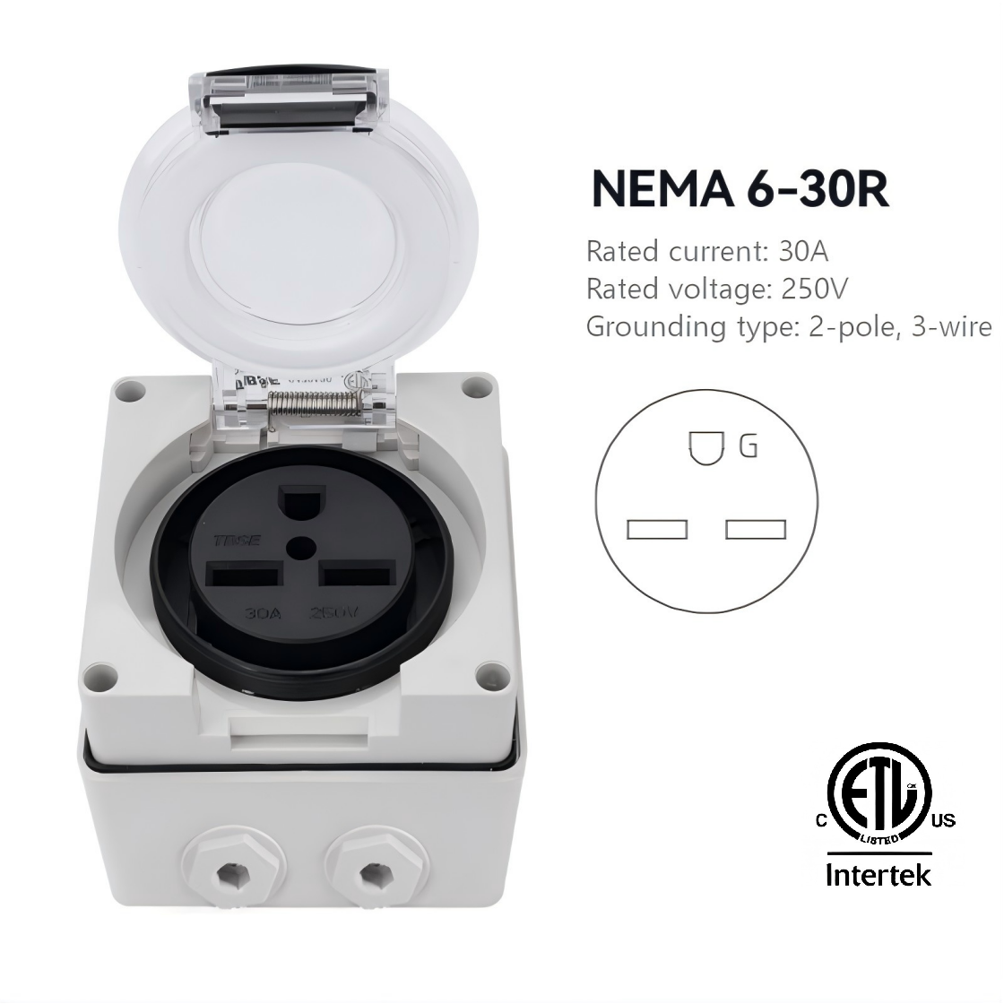 ETL listed IP66 Weatherproof Outdoor 250V,125V,30V,50V American Standard Wall Switch Socket & Plug