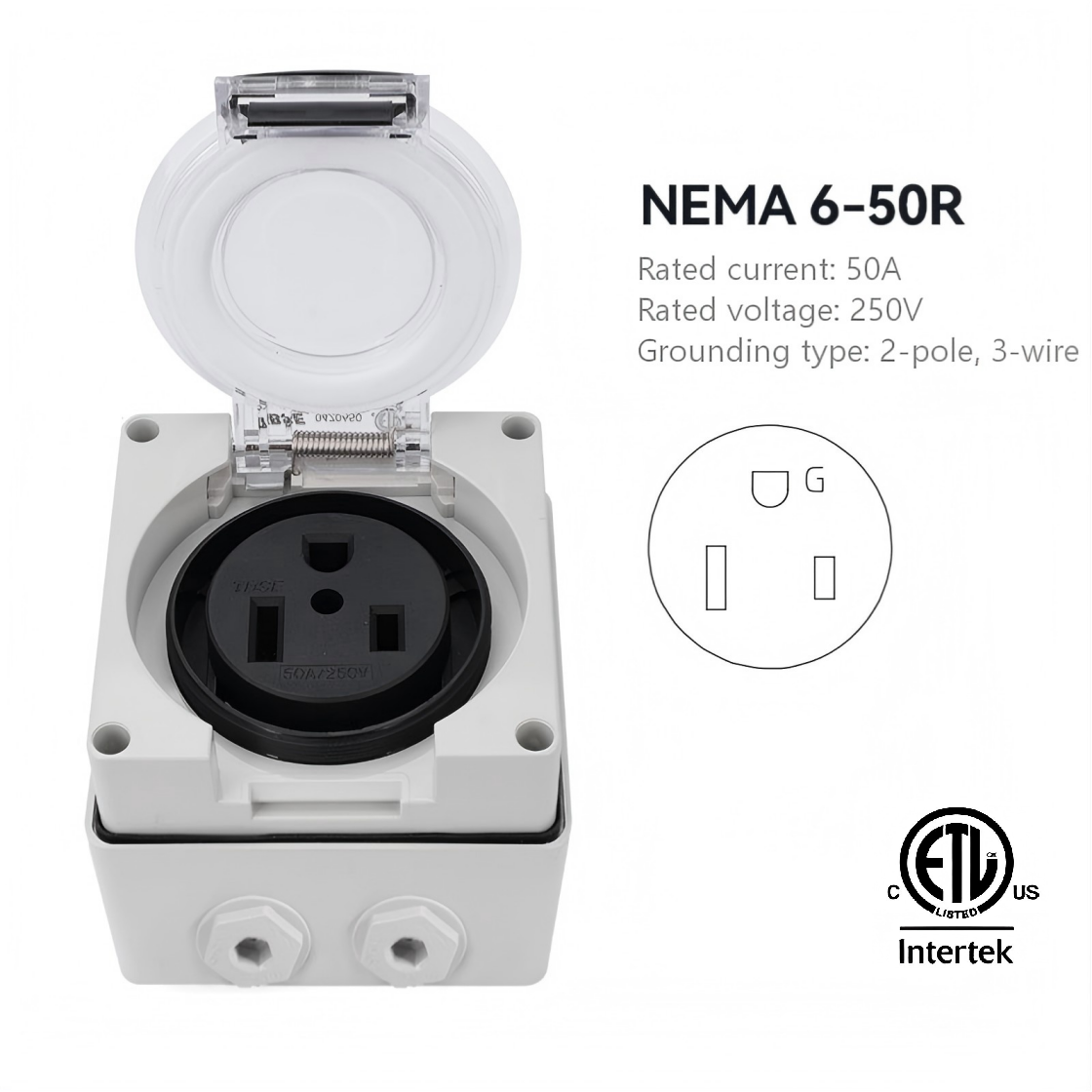 ETL listed IP66 Weatherproof Outdoor 250V,125V,30V,50V American Standard Wall Switch Socket & Plug