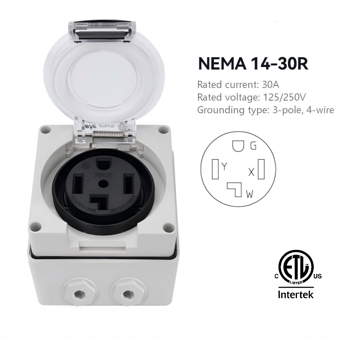 ETL listed IP66 Weatherproof Outdoor 250V,125V,30V,50V American Standard Wall Switch Socket & Plug