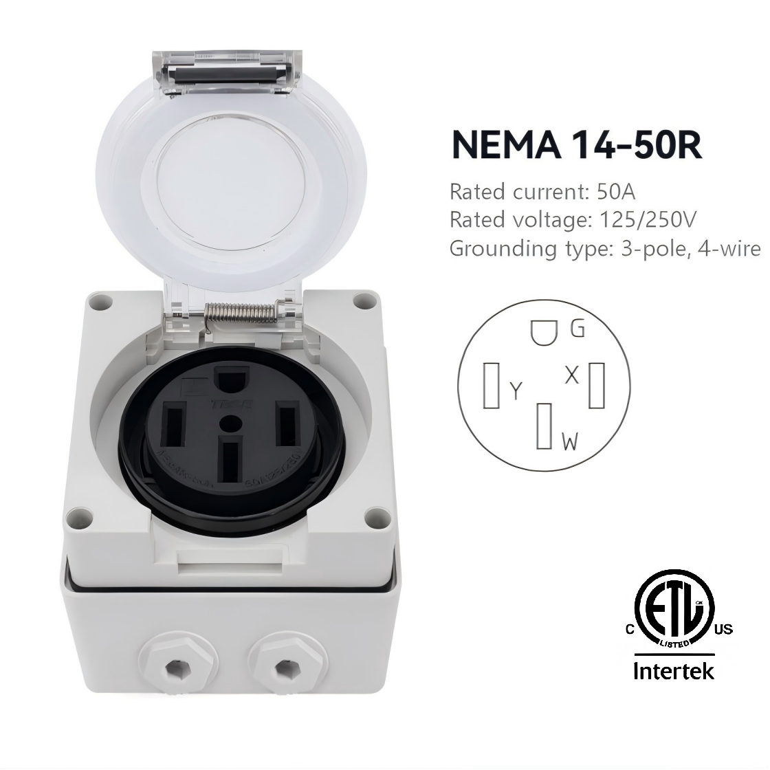 ETL listed IP66 Weatherproof Outdoor 250V,125V,30V,50V American Standard Wall Switch Socket & Plug