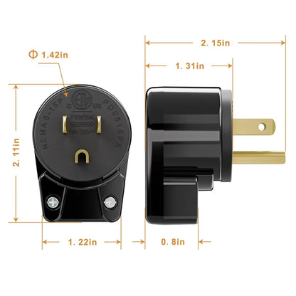 American standard power plug Dimension_04