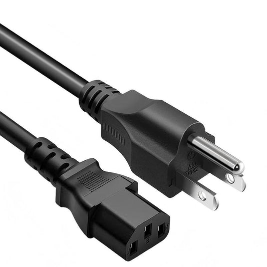 Universal UL Listed US 3 Prong AC Power Cords for Desktop Computer Printer Monitor Plug, Cable Length: 0.5m 1.0m 1.2m 1.5m 1.8m 2.0m 3.0m 5.0m 10.0m