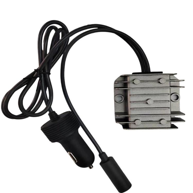 Convertidor de corriente para coche, cargador de encendedor de cigarrillos, 12V / 24V a 30V 3.5A con cargador de coche de 1m