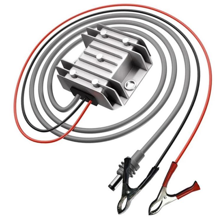 Convertisseur de tension élévateur, 12V / 24V vers 48V 1.5A avec câble DC 1m, 12V / 24V vers 48V 1.5A avec pinces de câble DC 1m