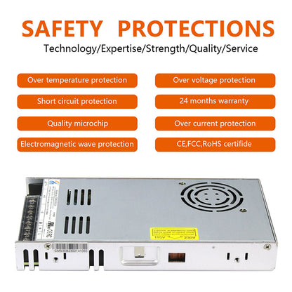 Smart SMPS PSU With Active PFC 350W Dc Power Supply Adjustable 24V Switching Power Supplies
