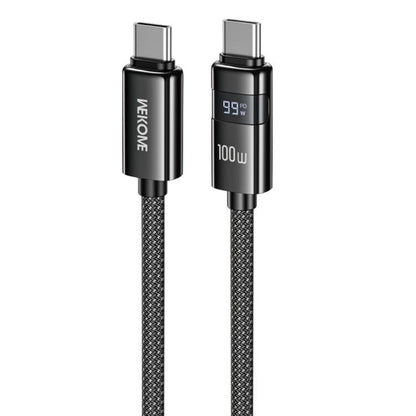 WK WDC-105 Raython 2 Digital Display 100W Type-C to Type-C Fast Charging Data Cable, Length: 1.2m, WDC-105