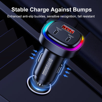 REMAX RCC330 Earl Series 3 in 1 Car 66W PD Fast Charger with Indicator Light, RCC330