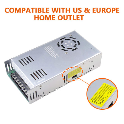 UL Approved SMPS 400W 12V 24V Switching Power Supply High Efficiency AC-DC Converter