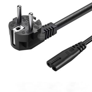 VDE Listed AC Power Cord EU to C8 Power Cable Round 2 Pins Cord Length: 0.5m1.0m 1.5m 2.0m 3.0m 5.0m