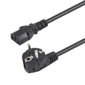 EU Plug Computer PC Power Cord 3 Pin Cable, 1.5m x 1.5