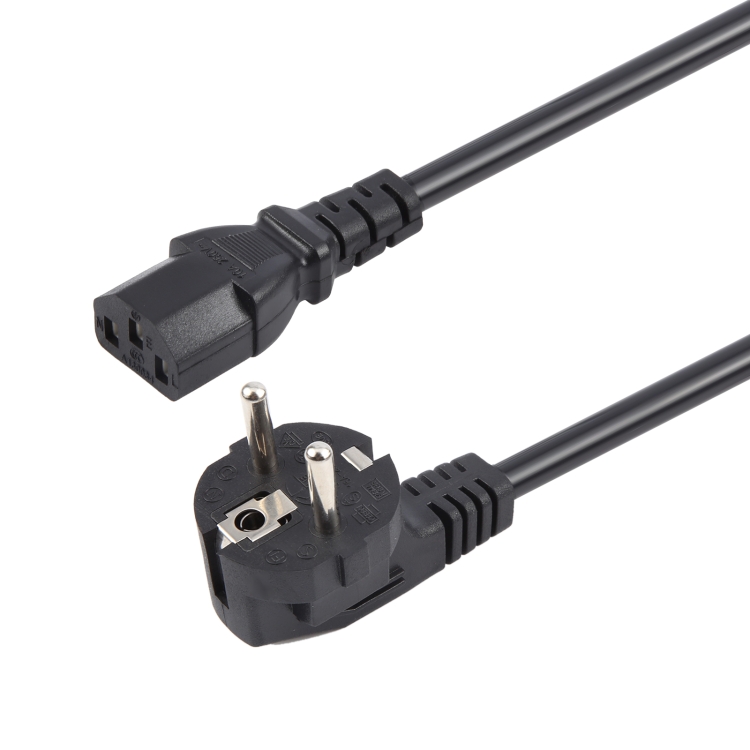 EU Plug Computer PC Power Cord 3 Pin Cable, 1.5m x 1.5