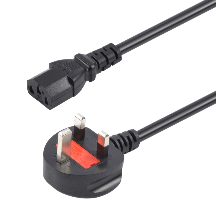 Big UK Plug Computer PC Power Cord 3 Pin Cable, 3m
