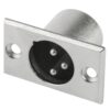 XLR 3 Pin Male Metal Chassis Mount Connector