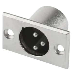 XLR 3 Pin Male Metal Chassis Mount Connector